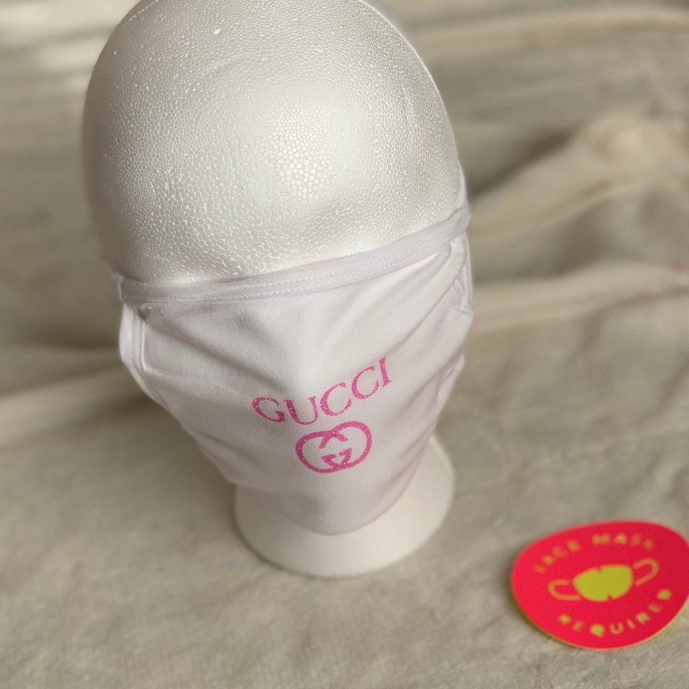 White & Pink Face Mask